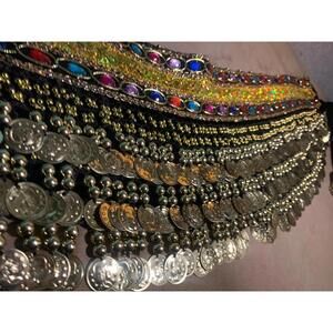 Stunning Egyptian Style Bellydancing coin belt hip scarf